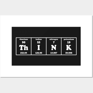 Periodic Table Think | Chemistry Posters and Art